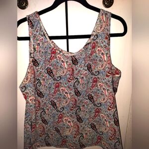 Paisley dress tank by Courtenay size xl